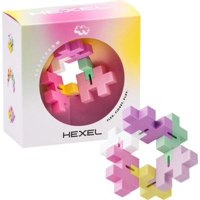 Afbeelding van Plus Hexel Kleur Bubblegum Constructiespeelgoed Fidget 6 Delig Bouwspeelgoed Vanaf 3 Jaar