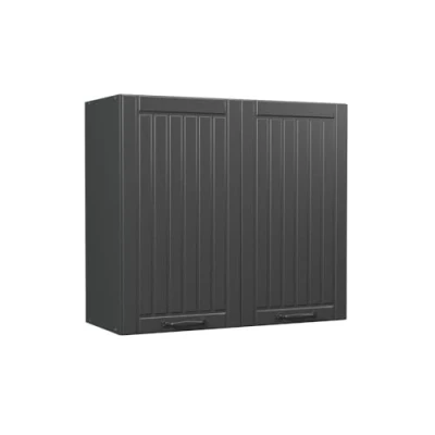 Afbeelding van Vicco Fame Line Glazen keukenkast 80 cm donkergrijs