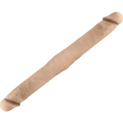 Afbeelding van SILEXD Dildo Love Toy Dual Density Silicone Double Dong M flesh (16,5&quot;) beige