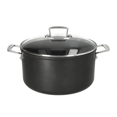 Afbeelding van Le Creuset Kookpan van gesmeed aluminium met glazen deksel, 28 cm, antraciet/zilver, 51102280010502