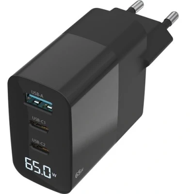 Afbeelding van Sitecom 65 W GaN Power Delivery Wandoplader met led scherm