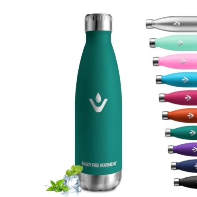 Afbeelding van 500 ml roestvrijstalen waterfles, dubbelwandig, BPA vrije thermosfles, lekvrije gemakkelijk te reinigen, thermosfles voor kinderen, jongens, school, reizen, kamer