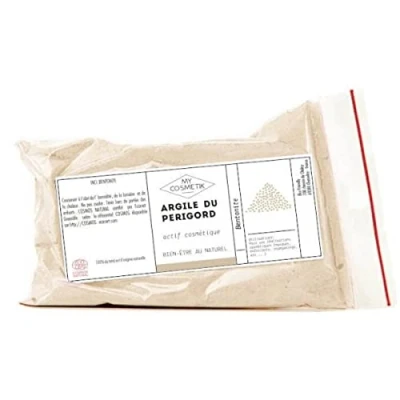 Afbeelding van Ecocert gecertificeerde Perigord COSMOS NATURAL surfine klei zachte textuur 100% mineraal en natuurlijk cosmetische kwaliteit MY COSMETIK 100 g