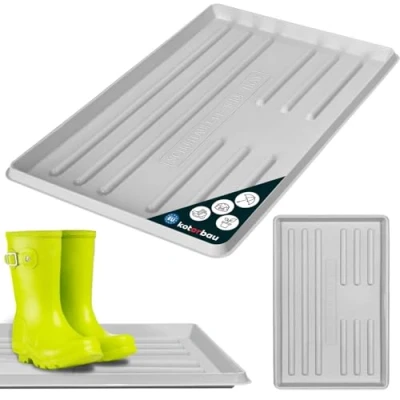 Afbeelding van KOTARBAU® Afdruipbak voor schoenen, 60 x 40 cm, grijs, kunststof, de winter