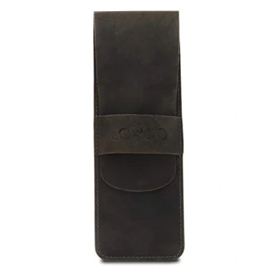 Afbeelding van Londo Pennenetui van echt leer (kakigroen), Groen, Pen Case