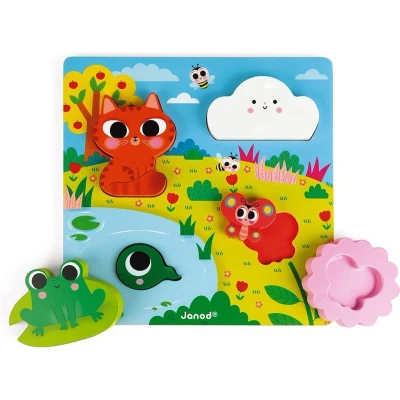 Afbeelding van Janod Chunky Puzzel Natuur verstoppertje