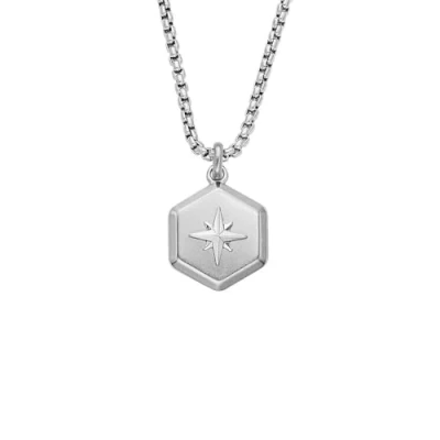Afbeelding van Fossil Sutton Ketting silvercoloured, Heren, Maat: One Size, Silver coloured