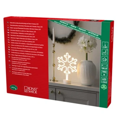 Afbeelding van Konstsmide 3077 100 LED silhouet Sneeuwvlok Warmwit Wit