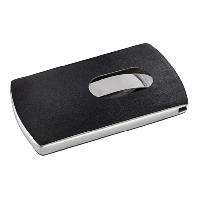 Image de Sigel porte cartes aspect cuir argent/noir