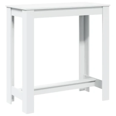 Image de vidaXL Table de bar blanc 102x50x103,5 cm bois d&#039;ingénierie854427