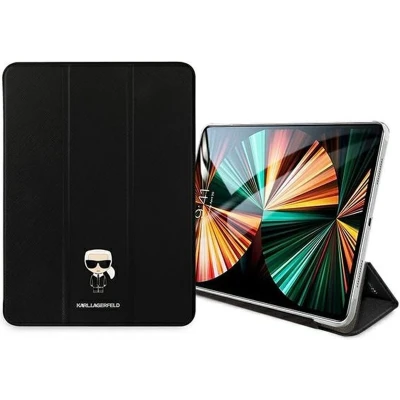 Afbeelding van Karl Lagerfeld KLFC11OKMK iPad 11 Pro 2021 Book Cover zwart/zwart Saffiano Iconic