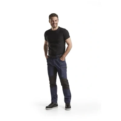 Afbeelding van Blaklader 1459 Service Werkbroek Stretch Marineblauw/Zwart