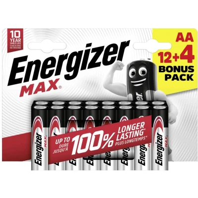 Afbeelding van Energizer Max AA batterij (penlite) Alkaline 1.5 V 16 stuk(s)