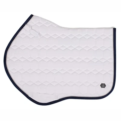 Afbeelding van Qhp Zadeldek Eldorado Wit donkerblauw