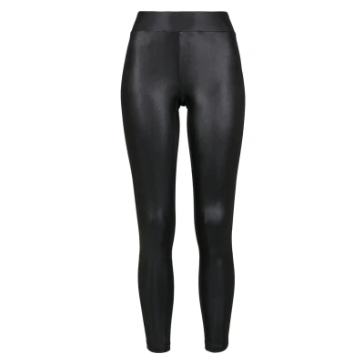 Afbeelding van Urban Classics Imitation Leather Dames Leggings zwart XS