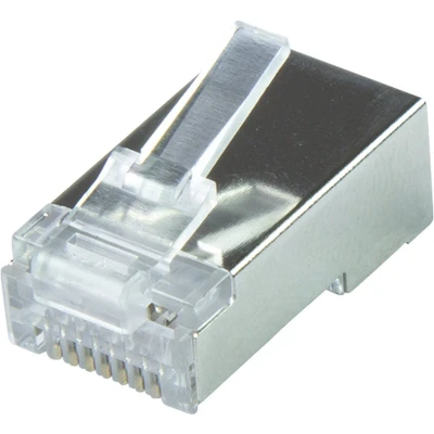 Afbeelding van CAT6a modulair plug RJ45 STP 50 stuks Kabelverbinder Kabel Connector