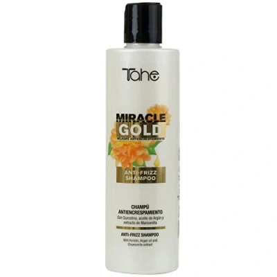 Image de Tahe Miracle Gold Shampooing anti frisottis avec Kératine, huile d&#039;Argan et extrait de Camomille (300 ml)