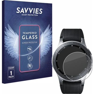 Afbeelding van Savvies Glas Screenprotector voor Samsung Galaxy Watch (46 mm) Gehard Beschermglas 9H