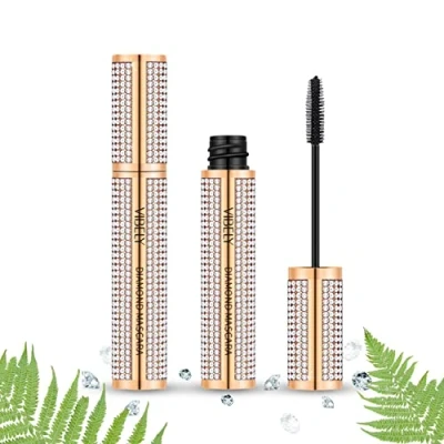 Afbeelding van P Beauty Cosmetic Accessories Mascara 4D Volume Lash Waterproof Diamond voor lange, volumineuze wimpers natuurlijke wimpers, carbon zwart