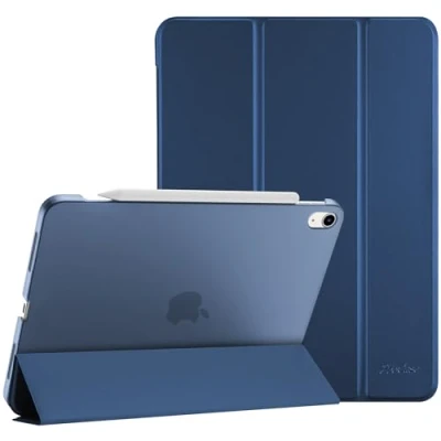 Afbeelding van ProCase Smart Case voor iPad Air 11 inch M2 2024 6e/10.9 5(^&gt;e) 2022/Air 4 (^&gt;e) 2020, 6, 5, 4e generatie beschermhoes, donkerblauw