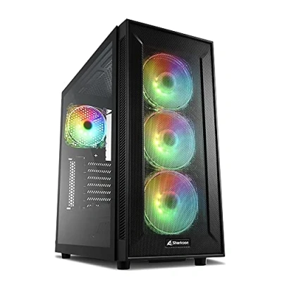 Afbeelding van Sharkoon TG6M RGB Tower PC behuizing Zwart