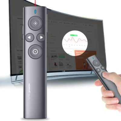 Afbeelding van NORWII N95s Pro Digitale Presentator Oplaadbaar, Laser Pointer Presentatie Air Mouse Afstandsbediening Houder Markeer Magnify Timer LED LCD