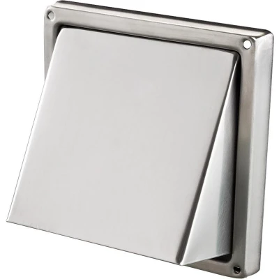 Afbeelding van Rooster met kap RVS 180x180mm voor Ø 125 mm