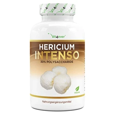 Afbeelding van Lion&#039;s Mane Hericium Erinaceus Paddenstoel 1300 mg 180 Capsules Premium: 30% Polysacharide &amp; 5% Beta Glucan 100% Egel stekelige Extract Veganistisch Vit4ever