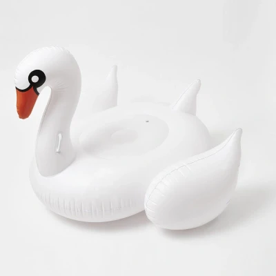 Afbeelding van Sunnylife Pool Floats Luxe Ride On Zwaan PVC Wit