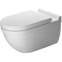 Afbeelding van Duravit Starck 3 verlengde wandcloset diepspoel met Durafix verdekte
