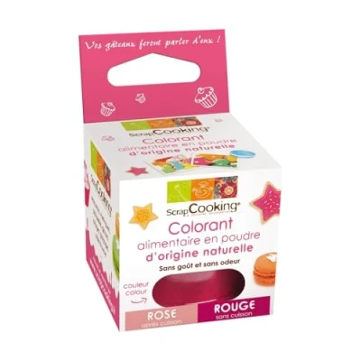 Afbeelding van Scrapcooking levensmiddelenverf, natuurlijk, rood, 10 g, 3 stuks