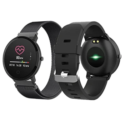 Afbeelding van FOREVER ForeVive SB 320 smartwatch, klassieke Bluetooth, hartslagmonitor, slaapanalyse, activiteitstracker, waterdicht, IP67, actief horloge, zwart