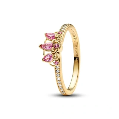 Afbeelding van PANDORA Disney Princesse Raiponce 163651C01 58 Bague Diadème en Argent 925/1000 avec zircones 14 carats Oxyde de zirconium Taille 58, sterling, Zircone cubique