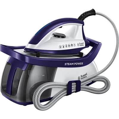 Afbeelding van Russell Hobbs SteamPower stoomstrijkijzer [centraal] (2600 W, druk 4,5 bar, 100 g/min continue stoom, 3 stoominstellingen, tank 1,3 l, keramische zool, anti kalk) 24440 56