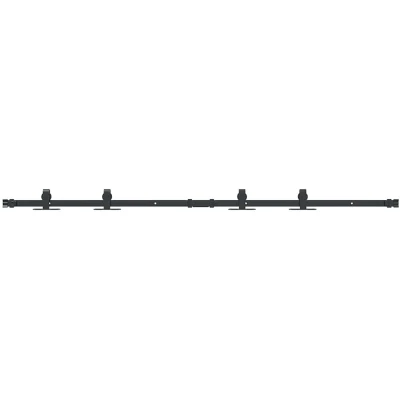 Afbeelding van vidaXL Ophangset voor schuifdeur 152,5 cm koolstofstaal