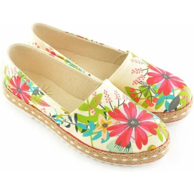 Afbeelding van GOBY Flowers Ballerinas Sandalen Hoge kwaliteit Handmade Meisjesprint Maat 38