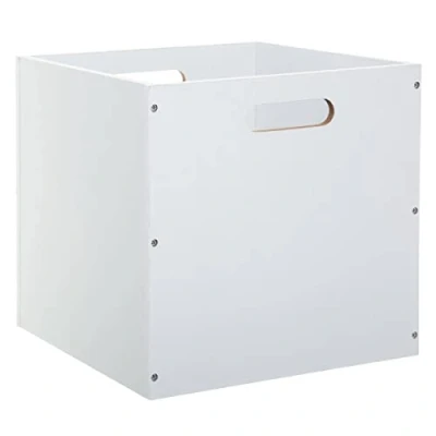 Afbeelding van Opbergmand/kastmand 29 liter wit van hout 31 x cm Opbergboxen Vakkenkast manden