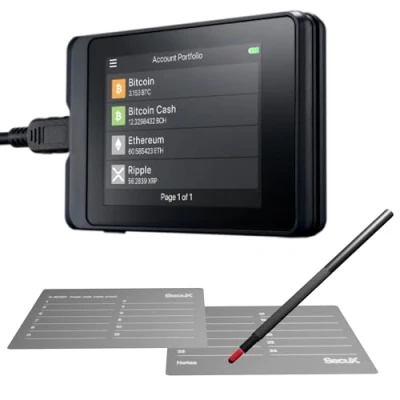 Afbeelding van SecuX W10C Plus Hardware wallet Bitcoin Ethereum 1.000+ crypto&#039;s USB C kabel