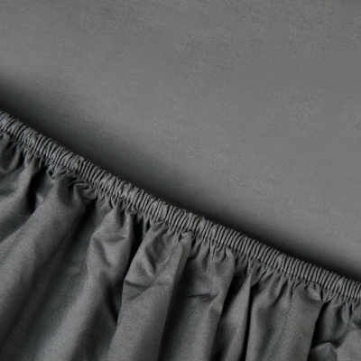Afbeelding van Kayori Shizu perkal hoeslaken antracite 140/200 (Kleur: Antracite)