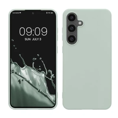 Afbeelding van kwmobile telefoonhoesje geschikt voor Samsung Galaxy S24 FE Hoesje smartphone Back cover in cool mint