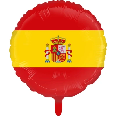 Afbeelding van Helium Ballon Spaanse Vlag 45cm per stuk