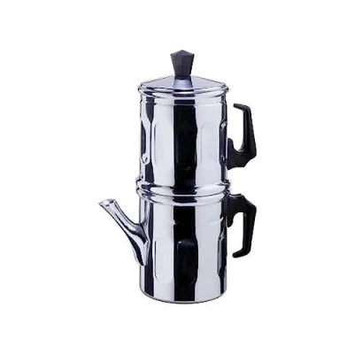 Afbeelding van Traditionele Napoletana Caffettiera aluminium bekers 3 4