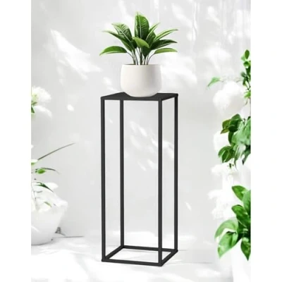 Afbeelding van DanDiBo 96588 plantenstandaard, vierkant, metaal, 80 cm, zwart
