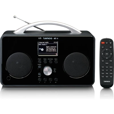 Afbeelding van Lenco PIR 645BK Internet / DAB+ FM Radio met Bluetooth® Zwart Black Silver