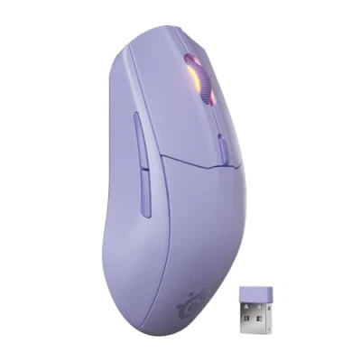 Afbeelding van SteelSeries Rival 3 Wireless Gen 2 Draadloze Gamingmuis Lavender 2.4Ghz &amp; Bluetooth 18.000 DPI 200 uur accu
