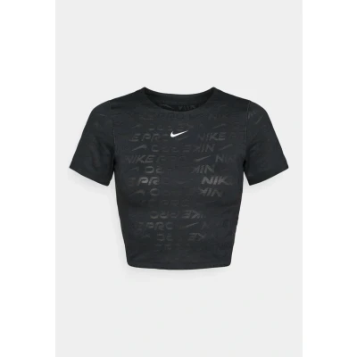 Afbeelding van Nike Pro Dri Fit HJ2285 010 Haut court à manches courtes pour femme Noir/blanc Taille 2XL