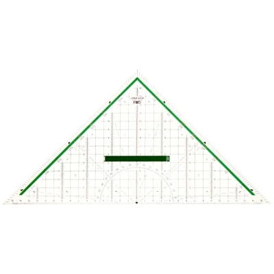 Afbeelding van M + R 723320000 driehoek, 32 cm, transparant, met graduatie, groen