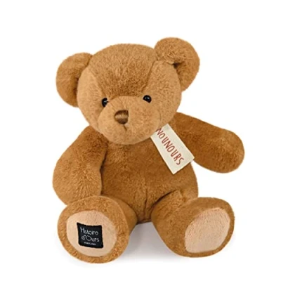 Afbeelding van Histoire d&#039;Ours pluche beer de teddybeer hazelnoot 28 cm superzacht dier om te kalineren voor kinderen, meisjes en jongens cadeau idee geboorte, baby, Kerstmis verjaardag