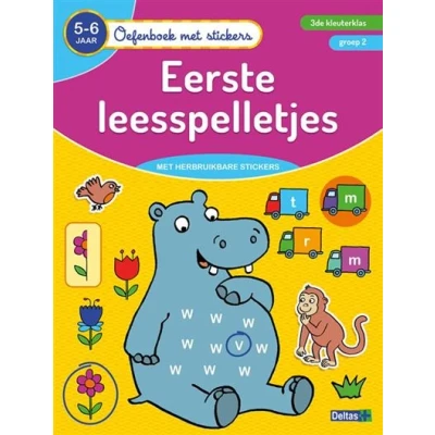 Image de Oefenboek met stickers Eerste leesspelletjes (5 6 j.)