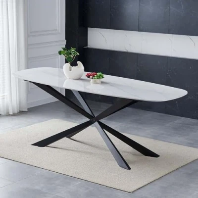 Afbeelding van Milton &amp; Oldbrook Eettafel 200 cm Oxford Keramiek Wit